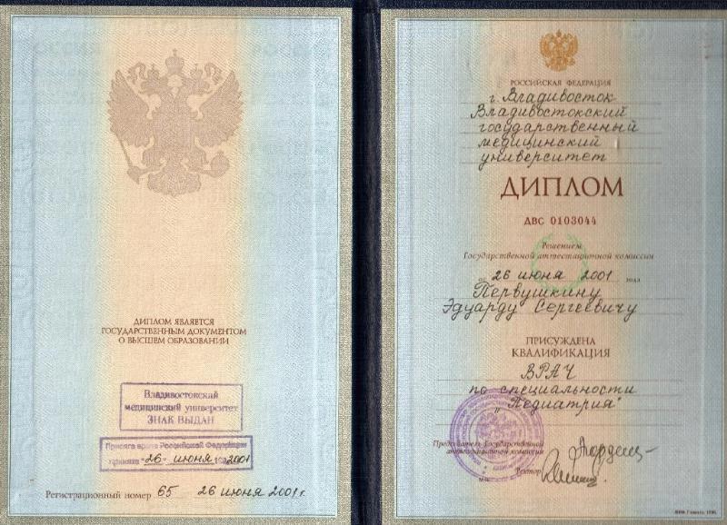 Credential 1: Eduard Pervushkin