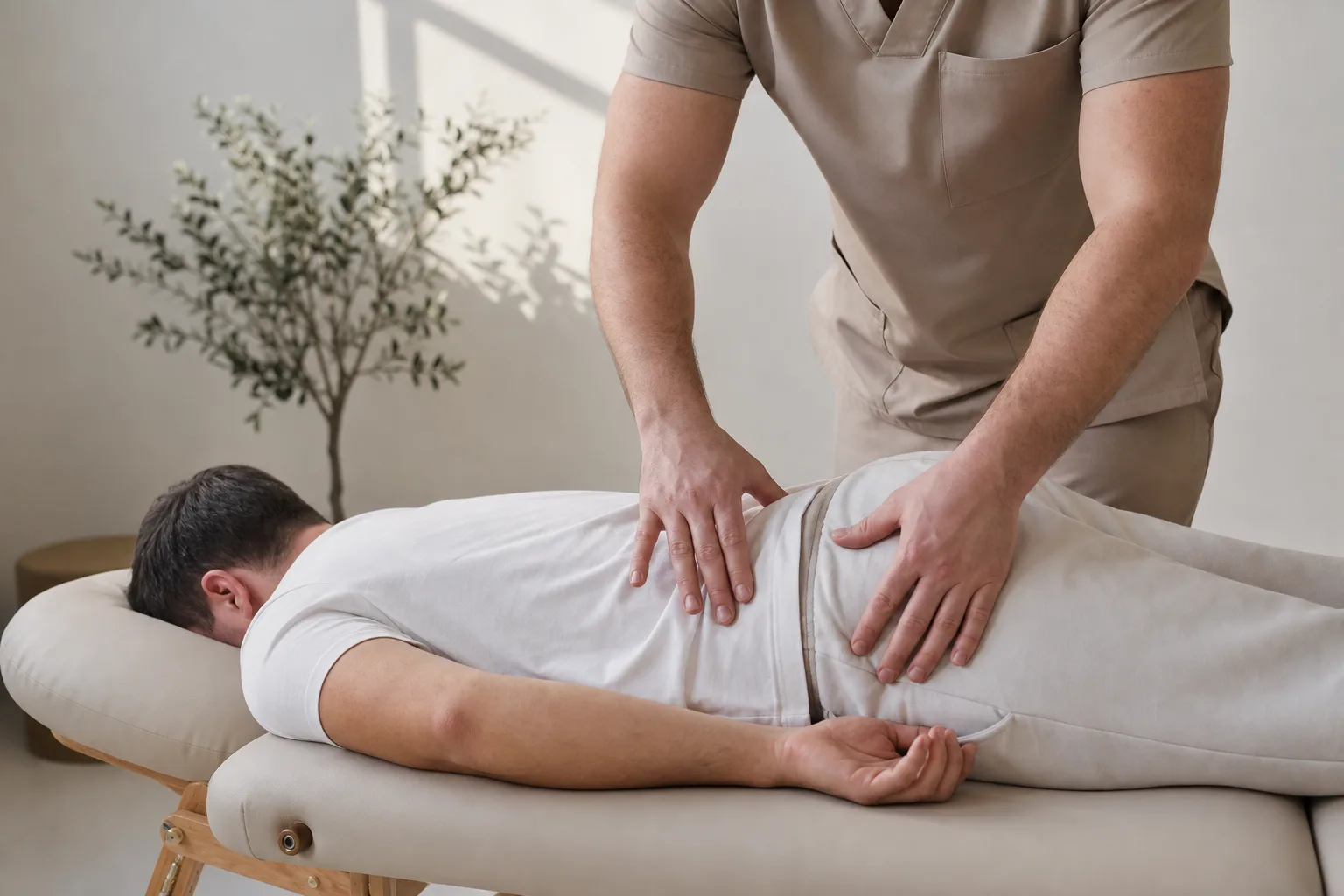 A Busquet-method session in a restorative technologies centre treatment room