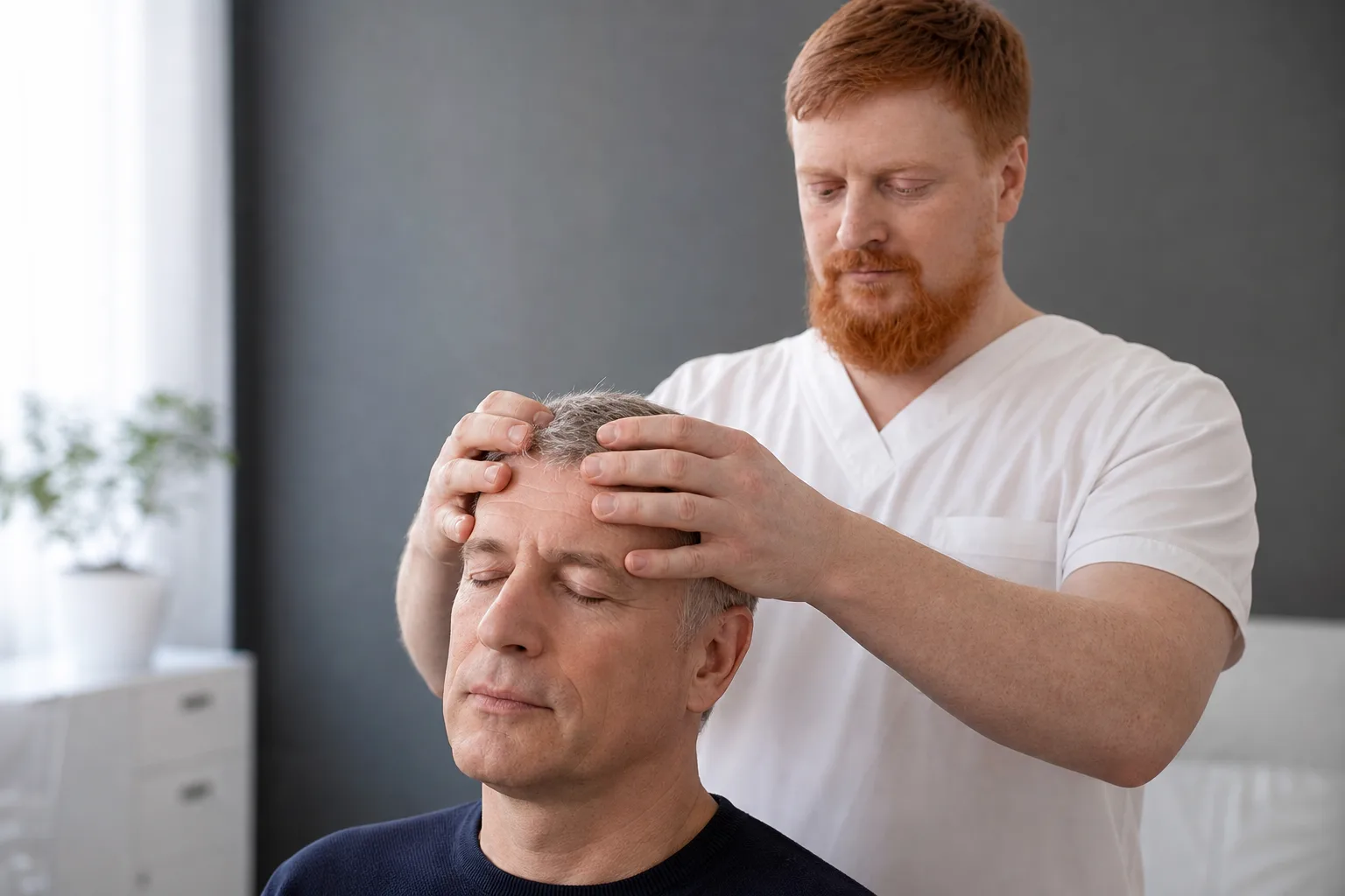 Dr Pervushkin in a consultation room at the centre