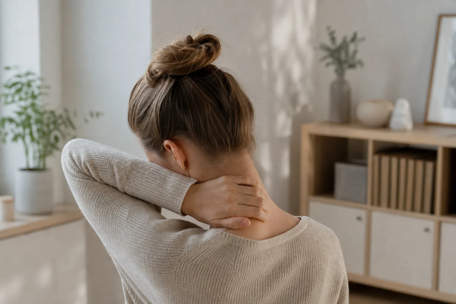 Спокойная предметная композиция для материала об упражнении при головной боли
